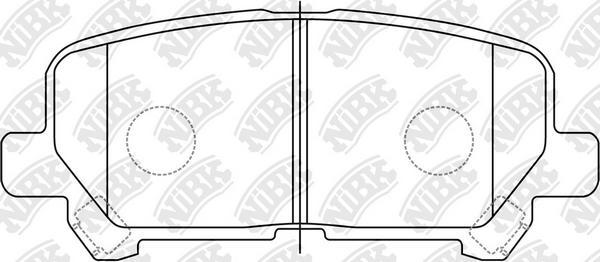 NiBK PN28002 - Тормозные колодки, дисковые, комплект unicars.by