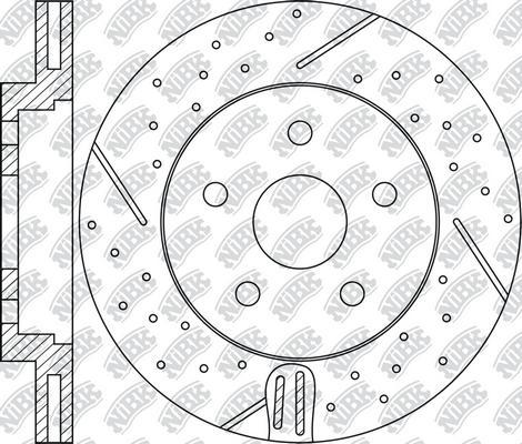 NiBK RN51001DSET - Экономичный тормозной диск unicars.by
