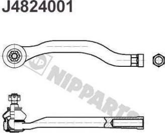 Nipparts J4824001 - Наконечник рулевой тяги, шарнир unicars.by