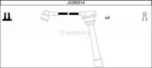 Nipparts J5380514 - Комплект проводов зажигания unicars.by