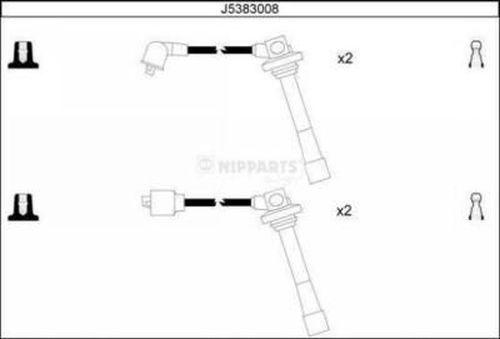 Nipparts J5383008 - Комплект проводов зажигания unicars.by