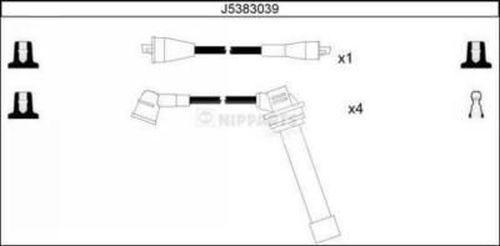 Nipparts J5383039 - Комплект проводов зажигания unicars.by