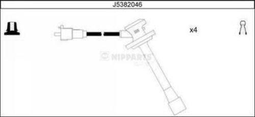 Nipparts J5382046 - Комплект проводов зажигания unicars.by