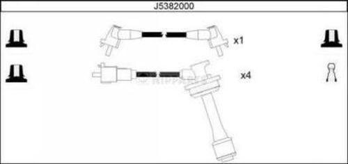 Nipparts J5382000 - Комплект проводов зажигания unicars.by