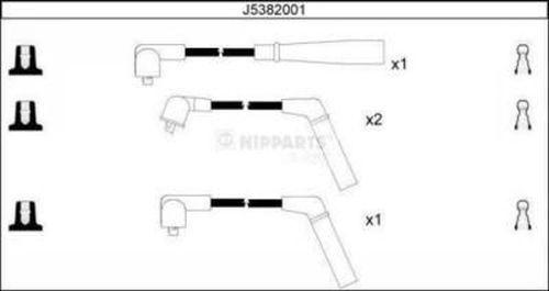 Nipparts J5382001 - Комплект проводов зажигания unicars.by