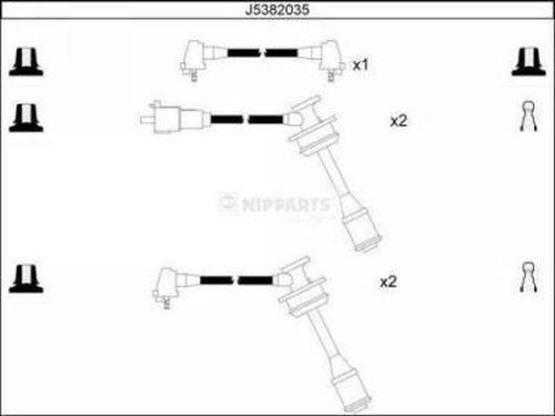 Nipparts J5382035 - Комплект проводов зажигания unicars.by