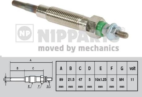 Nipparts J5715005 - Свеча накаливания unicars.by