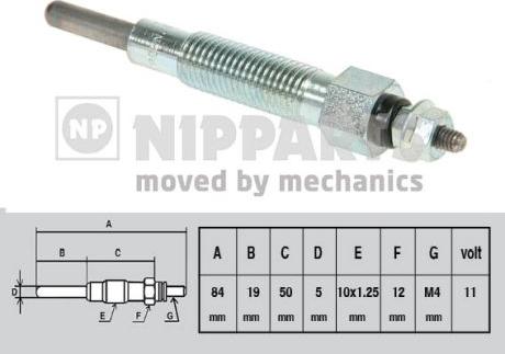 Nipparts J5711012 - Свеча накаливания unicars.by