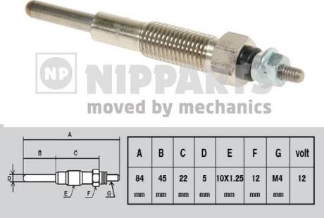 Nipparts J5713005 - Свеча накаливания unicars.by