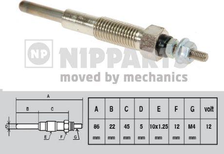 Nipparts J5713002 - Свеча накаливания unicars.by