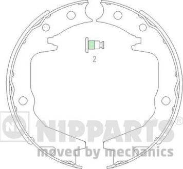 Nipparts J3505039 - Комплект тормозов, ручник, парковка unicars.by