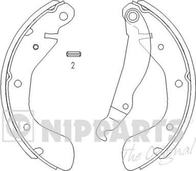 Nipparts J3500900 - Комплект тормозных колодок, барабанные unicars.by