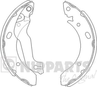 Nipparts J3500510 - Комплект тормозных колодок, барабанные unicars.by