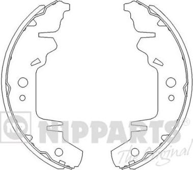 Nipparts J3500310 - Комплект тормозных колодок, барабанные unicars.by