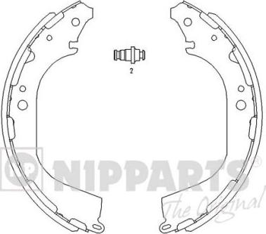 Nipparts J3501045 - Комплект тормозных колодок, барабанные unicars.by