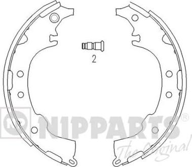 Nipparts J3502068 - Комплект тормозных колодок, барабанные unicars.by