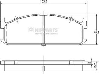 Nipparts J3609002 - Тормозные колодки, дисковые, комплект unicars.by