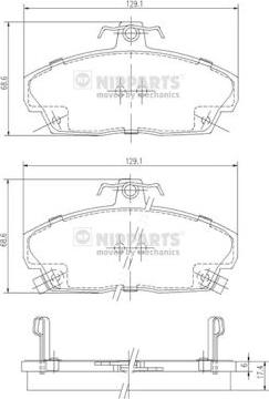 Nipparts J3604031 - Тормозные колодки, дисковые, комплект unicars.by