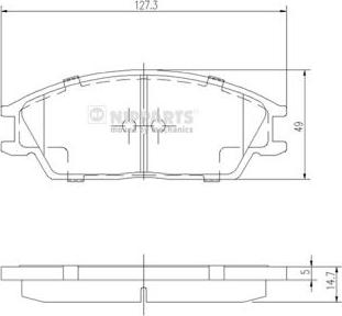 Nipparts J3604020 - Тормозные колодки, дисковые, комплект unicars.by