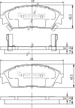 Nipparts J3604023 - Тормозные колодки, дисковые, комплект unicars.by