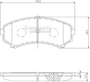 Nipparts J3605039 - Тормозные колодки, дисковые, комплект unicars.by