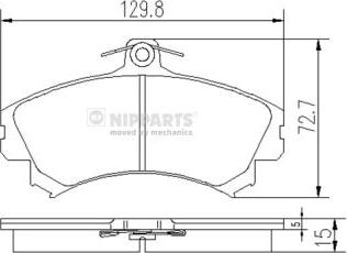 Nipparts J3605036 - Тормозные колодки, дисковые, комплект unicars.by