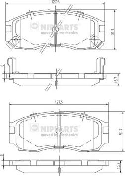 Nipparts J3605030 - Тормозные колодки, дисковые, комплект unicars.by