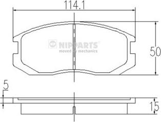 Nipparts J3605032 - Тормозные колодки, дисковые, комплект unicars.by