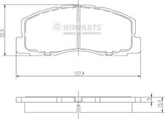 Nipparts J3605025 - Тормозные колодки, дисковые, комплект unicars.by