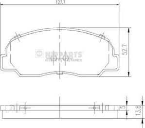 Nipparts J3606001 - Тормозные колодки, дисковые, комплект unicars.by