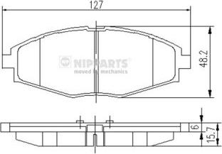 Nipparts J3600909 - Тормозные колодки, дисковые, комплект unicars.by