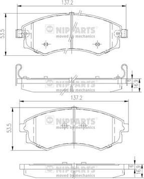 Nipparts J3600401 - Тормозные колодки, дисковые, комплект unicars.by