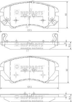 Nipparts J3600541 - Тормозные колодки, дисковые, комплект unicars.by