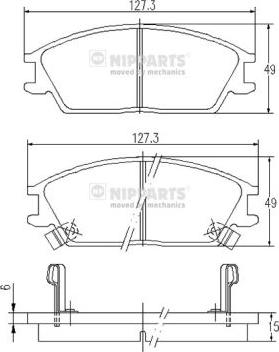 Nipparts J3600515 - Тормозные колодки, дисковые, комплект unicars.by