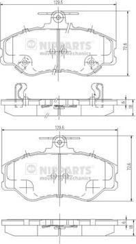 Nipparts J3600513 - Тормозные колодки, дисковые, комплект unicars.by