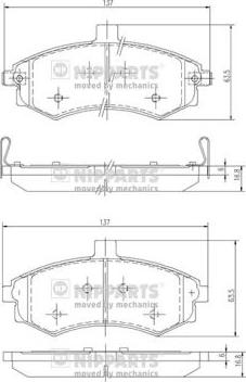 Nipparts J3600535 - Тормозные колодки, дисковые, комплект unicars.by