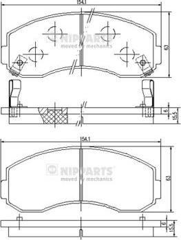 Nipparts J3600101 - Тормозные колодки, дисковые, комплект unicars.by