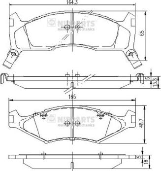 Nipparts J3600302 - Тормозные колодки, дисковые, комплект unicars.by