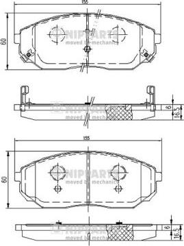 Nipparts J3600318 - Тормозные колодки, дисковые, комплект unicars.by