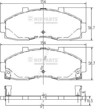 Nipparts J3600313 - Тормозные колодки, дисковые, комплект unicars.by