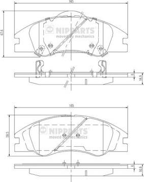 Nipparts J3600326 - Тормозные колодки, дисковые, комплект unicars.by