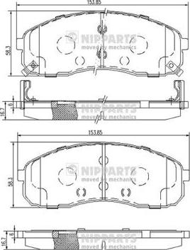 Nipparts J3600328 - Тормозные колодки, дисковые, комплект unicars.by