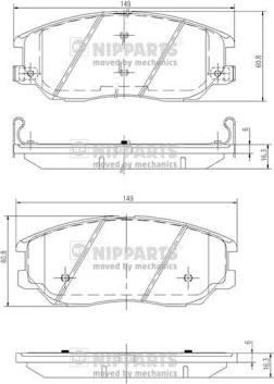 Nipparts J3600327 - Тормозные колодки, дисковые, комплект unicars.by