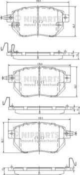 Nipparts J3601092 - Тормозные колодки, дисковые, комплект unicars.by