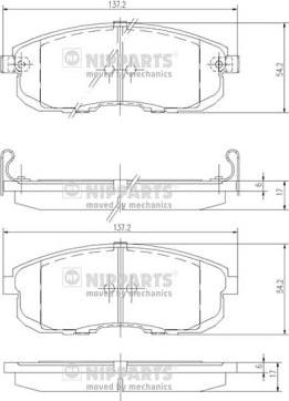 Nipparts J3601044 - Тормозные колодки, дисковые, комплект unicars.by