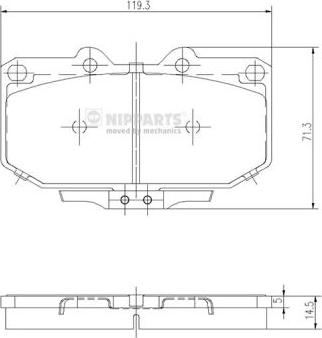 Nipparts J3601058 - Тормозные колодки, дисковые, комплект unicars.by