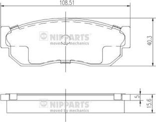 Nipparts J3601001 - Тормозные колодки, дисковые, комплект unicars.by