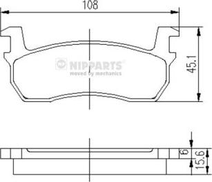 Nipparts J3601003 - Тормозные колодки, дисковые, комплект unicars.by