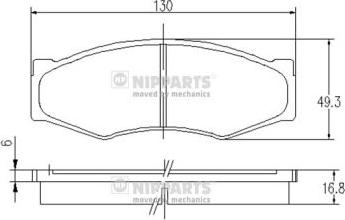 Nipparts J3601011 - Тормозные колодки, дисковые, комплект unicars.by