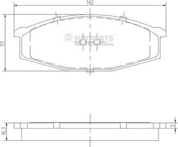 Nipparts J3601034 - Тормозные колодки, дисковые, комплект unicars.by